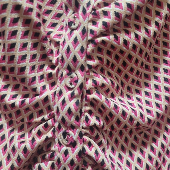 Jules & Leopold Pink Patterned Blouse L - Picture 6 of 7